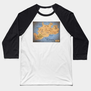 Elmoryn's Map - The Kinless Trilogy fantasy book series Baseball T-Shirt